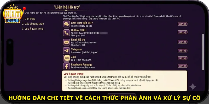 Hướng dẫn chi tiết về cách thức phản ánh và xử lý sự cố