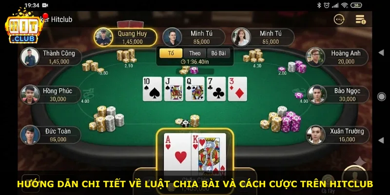 Hướng dẫn chi tiết về luật chia bài và cách cược trên Hitclub