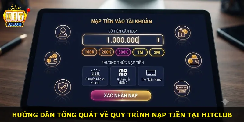 Hướng dẫn tổng quát về quy trình nạp tiền tại Hitclub
