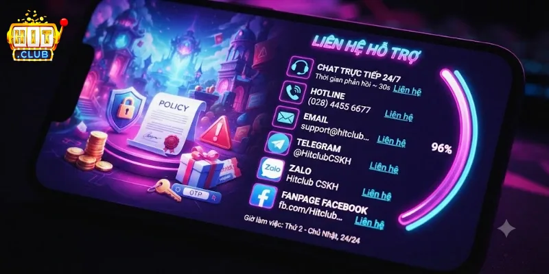Liên Hệ Hitclub Hỗ Trợ Nhanh Chóng, Tận Tâm Mọi Thắc Mắc Của Bạn