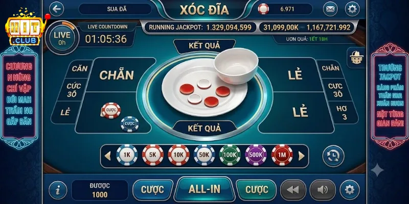 Xóc Đĩa Live Hitclub Trải Nghiệm Cực Đã Với Dealer Thật Mỗi Ngày